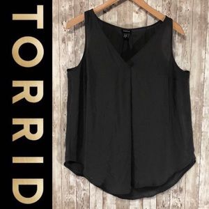 Torrid Beautiful Slate Grey Sleeveless Blouse Sz00